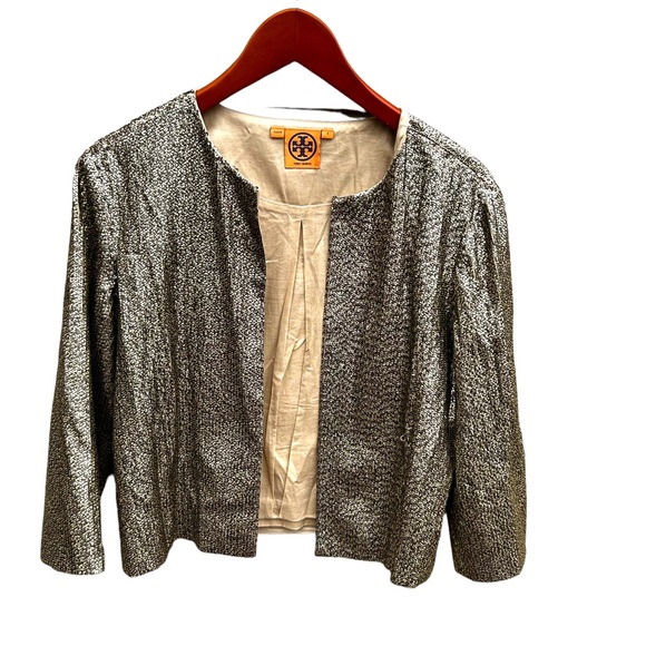 Tory Burch gold & black sequin jacket SZS - Picture 2 of 12